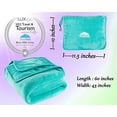 thumbnail image 3 of Tít. prod.: Manta Viaje Suave BlueHills 2-Pack, Almohada-Manta Avión Dos Pers. Bolsa c/ Funda, Cinta Equip. Mano y Clip Moch., Mantas Grandes y Compactas Viajar (Verde Teal T012), 3 of 3