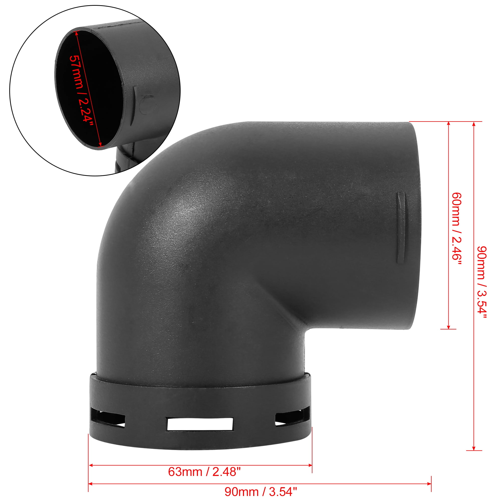 Unique Bargains 2" Car Heater Warm Air Ducting Pipe Elbow Outlet Connector Plastic for RV