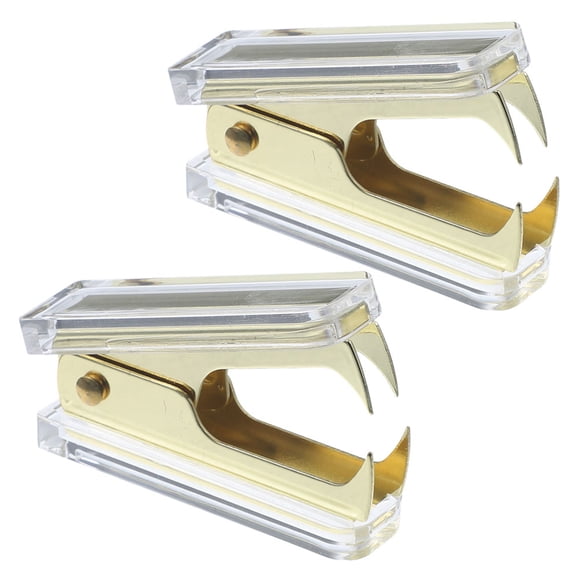 FONWILYO Lot de 2 Outil de Retrait d'Agrafes Transparent pour Salle de Classe 6.00X4.30X1.50CM