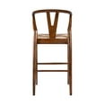 thumbnail image 5 of Boraam Wishbone Bar Height Stool with Handcrafted Frame and Woven Seat in Cappuccino Finish, 5 of 7