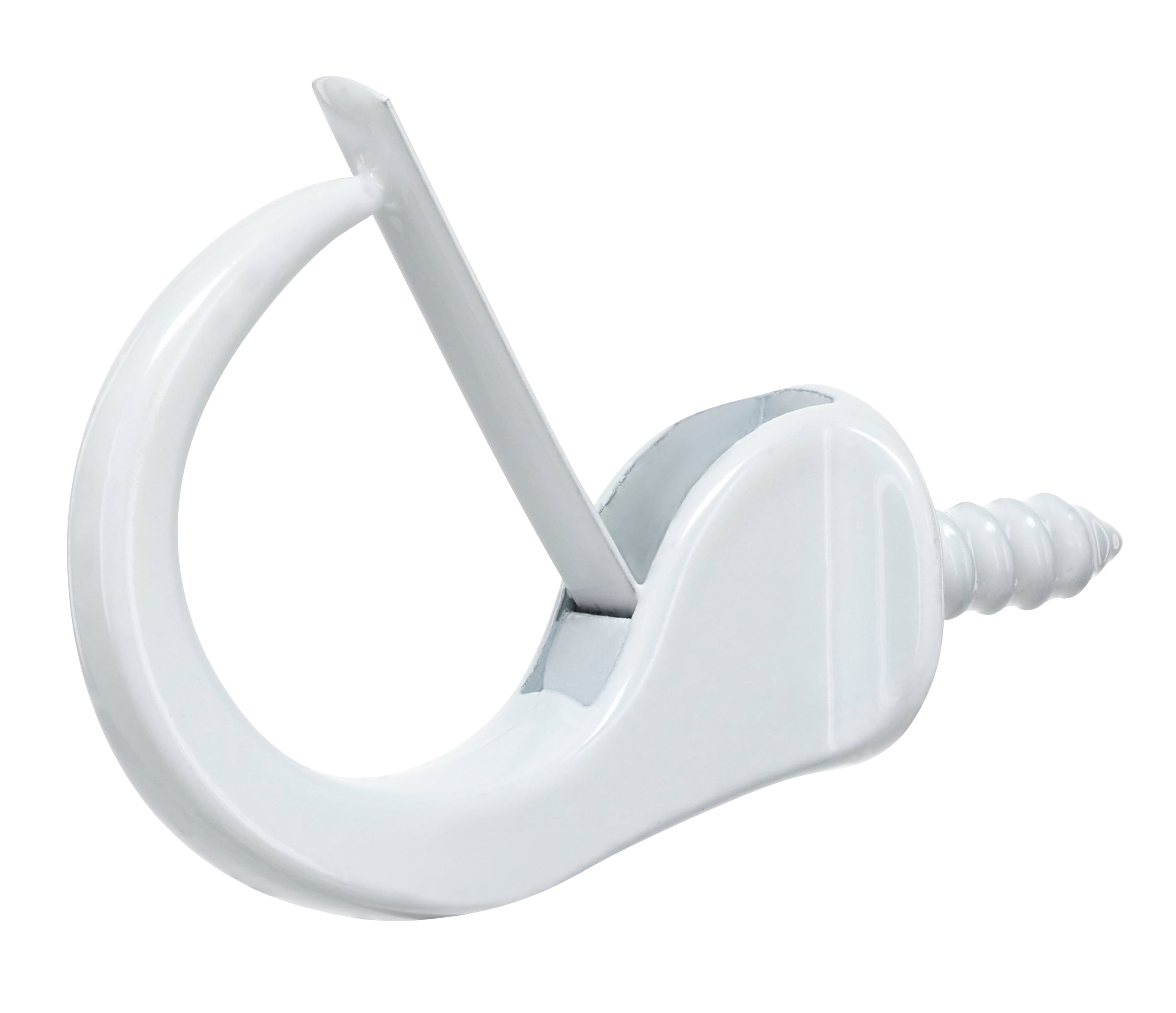 (1 pack) Ook Safety Cup Hooks, 7/8", 0.5 lbs, Screw Hooks, Steel, White, 4 pack