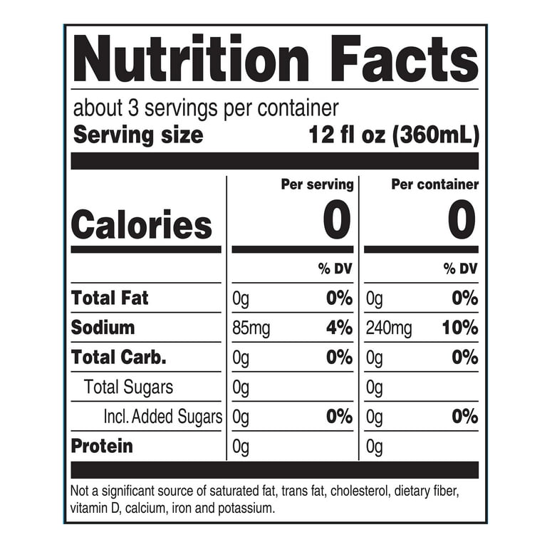 Great Value Low Sodium Club Soda Sparkling Water, 33.8 Fl Oz, 1 single  Bottle - DroneUp Delivery