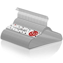 Casafield 50 Velvet Suit Hangers, Gray - Space Saving, Non-Slip & Swivel Hook