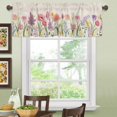 thumbnail image 3 of Kitchen Curtain Valance, Coffee Gnome Brown Short Rod Pocket Window Curtain Tiers for Bedroom, Bathroom, 2 Panel, 27.5" W x24 L, 3 of 6