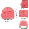 thumbnail image 7 of Dalrosia Women Turban Beanie Hat with Flower Chemo Headwear Elastic Head Wrap Cap, 7 of 7