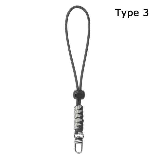 Paracord Keychain Lanyard Rotatable Buckle High Strength Parachute Cord Outdoor Backpack Key Ring Neck Hanging Rope 3