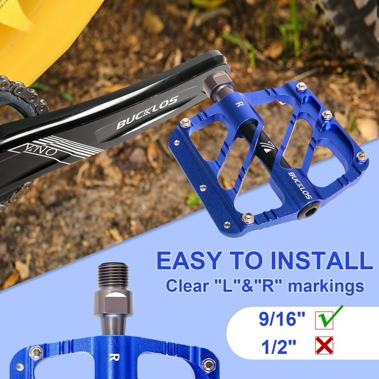 Gravel Bike Flat Bike Pedals For Road Bike BUCKLOS MTB Flat Pedals
