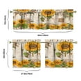 thumbnail image 6 of Rustic Wildflower Curtains 24 Inch Short - 3 Panel Farmhouse Bohemian Set with Vintage Floral Design, Rod Pocket Kitchen, 6 of 6