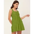 thumbnail image 3 of Moomaya Shoulder Straps Square Neck Solid Cotton Dress - Women's Trendy Dress, 3 of 9