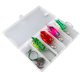 thumbnail image 3 of 4 Uds cebo de silicona para curricán Kit de señuelos de rana flotantes coloridos para trucha lucio, 3 of 9