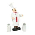 thumbnail image 6 of Chef 11.0" Polystone Kitchen Decorative Figurine Salt and Pepper Shaker Holder with Red Accents, by DecMode, 6 of 9