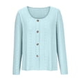 thumbnail image 6 of Boho Tops for Women Ndbuld Long Sleeve Shirts for Women Fall Dressy Casual Blouses Fashion Pleated Tunic Tops Sky Blue 3XL, 6 of 6