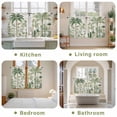 thumbnail image 6 of Green Palm Tree Kitchen Curtains, Summer Beach Cactus Light Filtering Window Curtain Panels, 2Pcs Rod Pocket Window Treatments Set for Cabin Bathroom Bedroom 52x45 Inches, 6 of 9