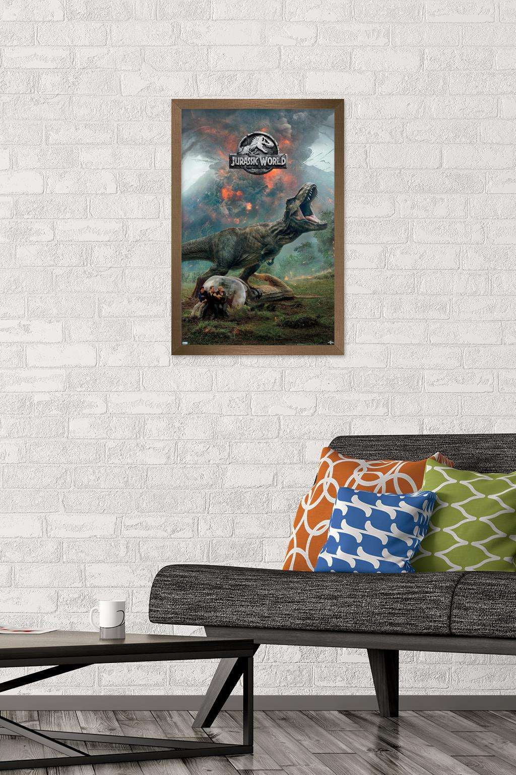 Jurassic World: Fallen Kingdom - Volcano Wall Poster, 14.725" x 22.375", Framed