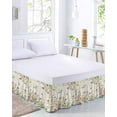 thumbnail image 3 of Pink Spring Floral Bed Skirt Queen Size 16 Inch Drop, Watercolor Botanical Wildflowers Rustic Adjustable Elastic Dust Ruffles Bedskirt for Queen Bed Wrap Around Pleated Mattress Frame Cover, 3 of 9