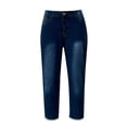 thumbnail image 6 of Womens Ankle Jeans Slim Fit Stretch Ankle Jeans Classic Versatile Denim Pants Casual Solid Dark Blue M, 6 of 6