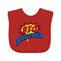 Inktastic Big Brother Superhero Boys Baby Bib
