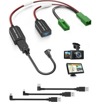 Dash Cam Power Adapter(3-pin Type E),Fit Volvo XC60/XC70/XC40/XC90/C40/S90/S60/V60/V90,Polestar2 etc,Built-in Hide Power Adapter Charging Cable for Garmin Nuvi GPS Dashcam Mirror Camera