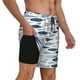thumbnail image 2 of Fotbe Blue Fish Traje de Baño para Hombre – Shorts de Natación de Secado Rápido con Forro y Bolsillos-Small, 2 of 6