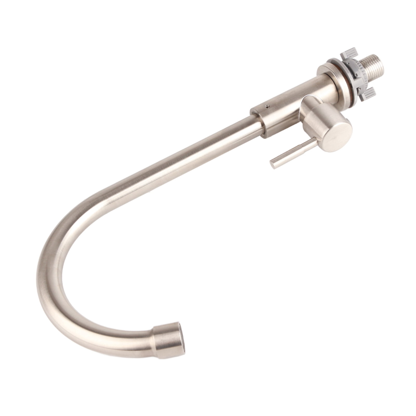 BIMZUC Stainless Steel Kitchen Faucet Single Cold Water Tap with 360 Degree Rotation Single Hole Basin Sink Faucet G1/2in Thread 11.4 inches / 29 cm