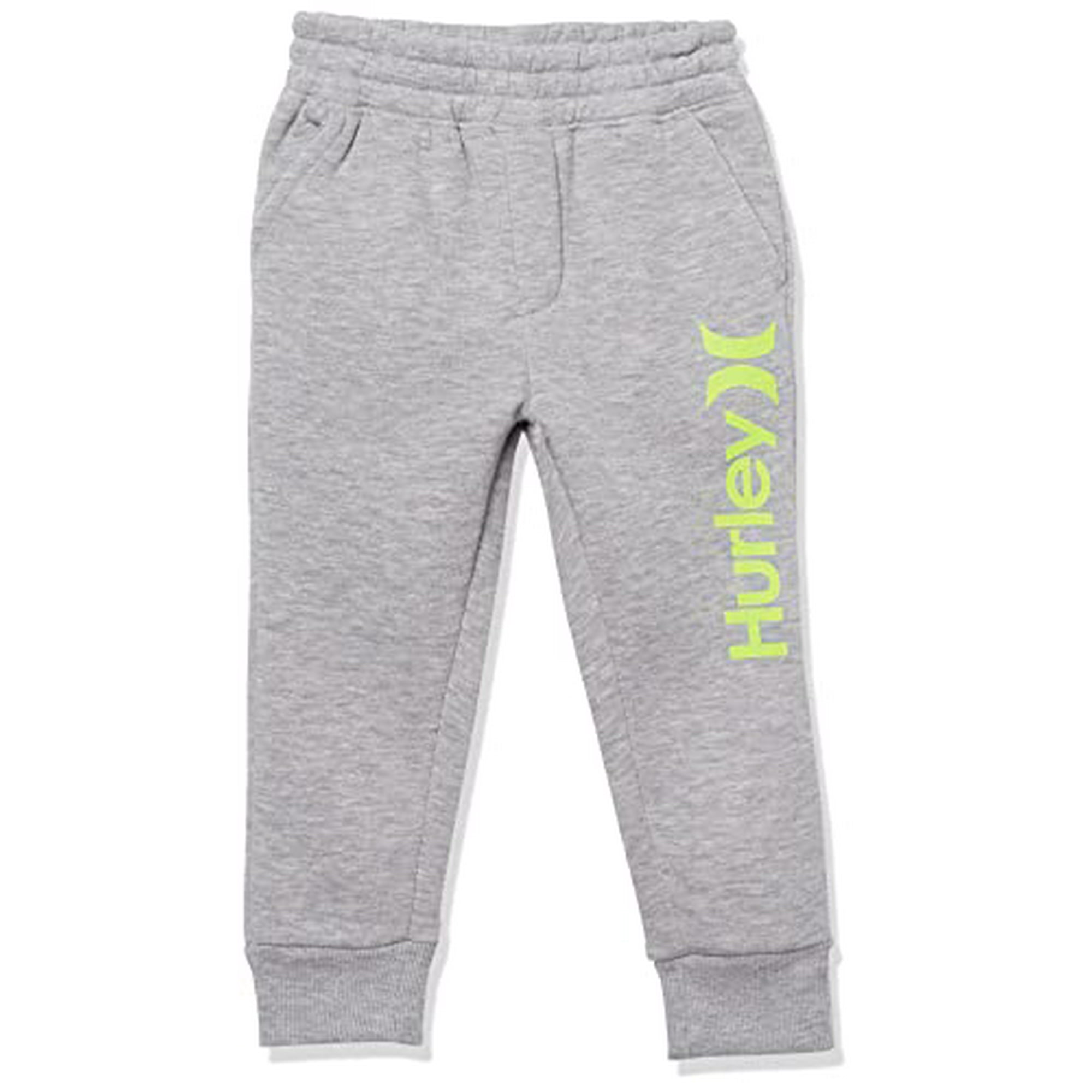 Hurley Boys Fleece Jogger Pants Birch Heather 3T Walmart