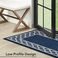 thumbnail image 5 of Washable Skid-Resistant Runner Rug, Trellis Border , Denim Twist and Light Grey , 26" x 45"/26" x 60", 5 of 9
