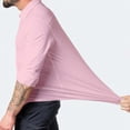 thumbnail image 6 of Breezora Men's Dress Shirt Muscle Fit Slim Fit Long Sleeve Casual Button Down for Sport Business and Everyday Wear XL Size Pink, 6 of 6