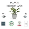 thumbnail image 4 of Ecopots Rotterdam Durable Indoor/Outdoor Modern Recycled Plastic Flower Pot Planter Pure White 12"", 4 of 4