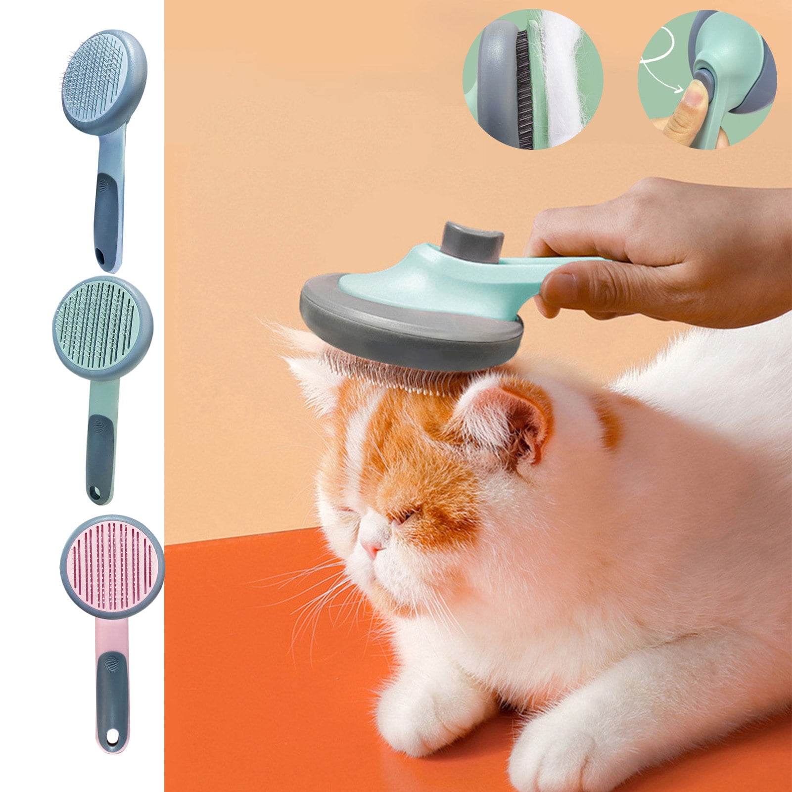 Pet Enjoy Stainless Steel Cat Dog Comb,Pet Short Hair Removal Massaging  Grooming Comb,Deshedding Brush Grooming And Shedding Matted Hair Remover  Tool 