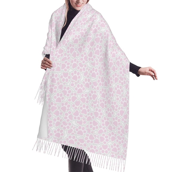 Shawl Wraps for Women - Cat Paw Oversized Fall Winter Fashion Blanket Scarf for Women