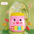 thumbnail image 1 of Baby Bottle With Light And Sounds, Baby Gnawable Silicone Rattle Toys Early, 1 of 5