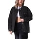 thumbnail image 4 of Chaqueta de mezclilla de manga larga y botones para mujer INSPIRE CHIC, oversized, con bolsillos, 2XL, negra, 4 of 5