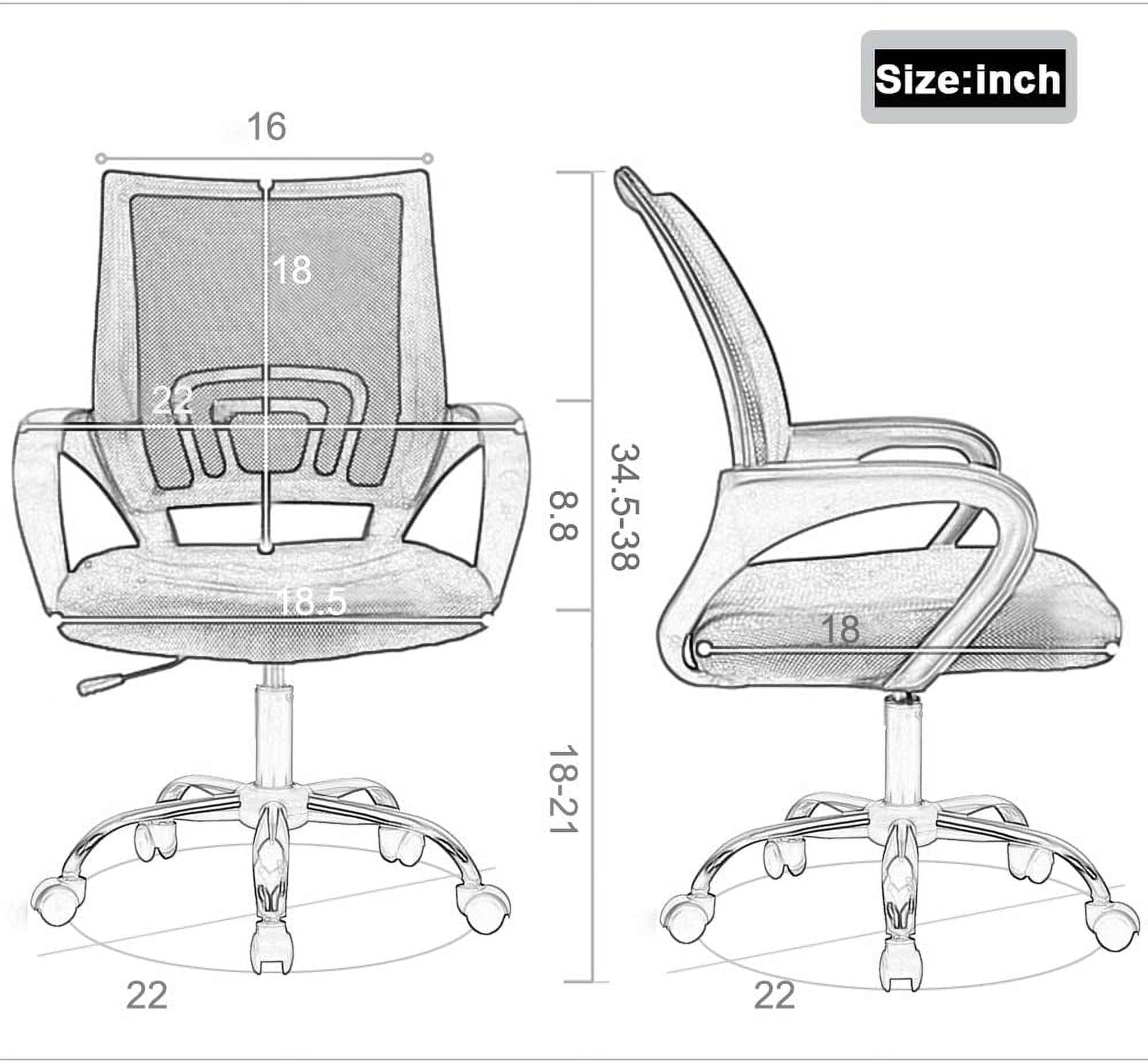 NiamVelo Mesh Office Chair Height Adjustable Ergonomic Desk Chair Quiet Executive Rolling Swivel Chair for Adults, Blue