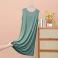 thumbnail image 4 of Sakmal Cotton Sleep Dress for Women Plus Size Sleep Tanks Night dress Sleeveless Gray Sleep Tanks, 4 of 5
