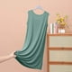 thumbnail image 4 of Camisón de poliéster para mujer, vestido informal holgado de verano, sin mangas, color liso, para casa, 4 of 5