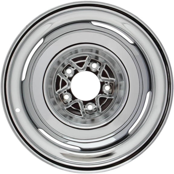 Vintage 16x6 Chrome Steel Wheel, 5 on 5.5, 3.5 Inch BS