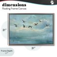 thumbnail image 4 of Stupell Industries Coastal Blue Skies Geese Gray Floating Frame Canvas Art, 31 x 21, by Petals Prints Design, 4 of 8