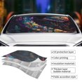 thumbnail image 3 of Yiaed Colorful Patterned Snake Print Car Windshield Sunshade Front Auto Car Front Window Sun Shade Foldable Sun Visor Shield Cover Auto Accessories for Sedan SUV Truck-Small, 3 of 5