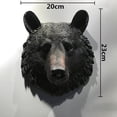 thumbnail image 4 of Cabeza de Animal Macarena Decoración de pared escultura de resina Oso Soportar, 4 of 5
