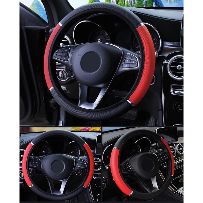 Car Steering Wheel Cover Protector Foamed Leather Anti-slip Replacement Parts 