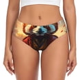 thumbnail image 1 of Balery Prairie Meditating Raccoon Ropa Interior de Algodón para Mujer con Dibujo – Braguitas Cómodas y Elásticas, Estilo Clásico-X-Small, 1 of 6
