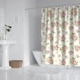 thumbnail image 2 of Pioneer Flower Floral Print Pattern Shower Curtain 84"x72", Bathroom Decorative Shower Curtain Set with 12 Hooks, Waterproof Washable, 2 of 6