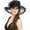Black, variant on Women's Kentucky Derby Church Dress Hat Wide Brim Leaf Flower Bridal Shower Hat