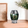 thumbnail image 7 of JAGASY Lion Urns for Human Ashes Keepsake for Women, Green Mini Urn for Ashes Adult Male, Forest & Rocky Landscape Decorative Urns for Couple, Small Funeral Cremation Urn for Mom & Dad, (3 Inch), 7 of 7
