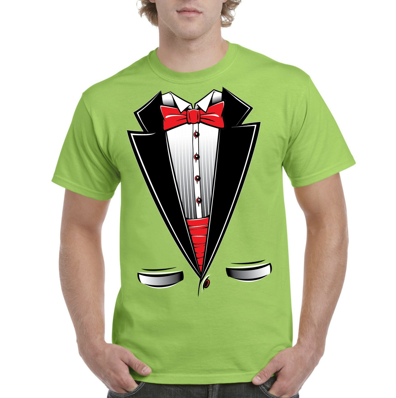 Artix Mens Tuxedo Costume Prom Short Sleeve TShirt