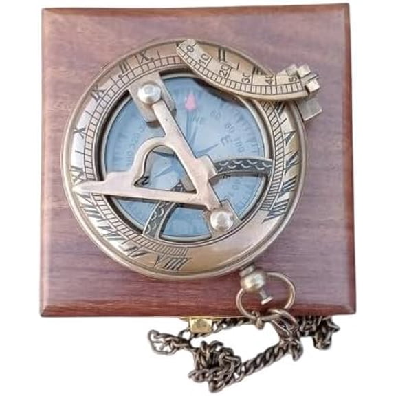 New Personalized Brass Sundial, for Him for Men Husband Personalized Unique Boyfriend Gift Engraved Compass Sundial Gift for Husband & Wife