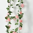 thumbnail image 6 of Coolmade 2Pcs 7ft Artificial Flower Garland Fake Plastic Rose Vine, 6 of 7
