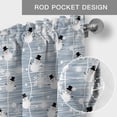 thumbnail image 6 of Blue Christmas Farmhouse Short Window Curtain Valances, Xmas Snowflake Snowman Rod Pocket Kitchen Valances for Living Room Bedroom Bathroom Cafe 42" x 12", 6 of 8