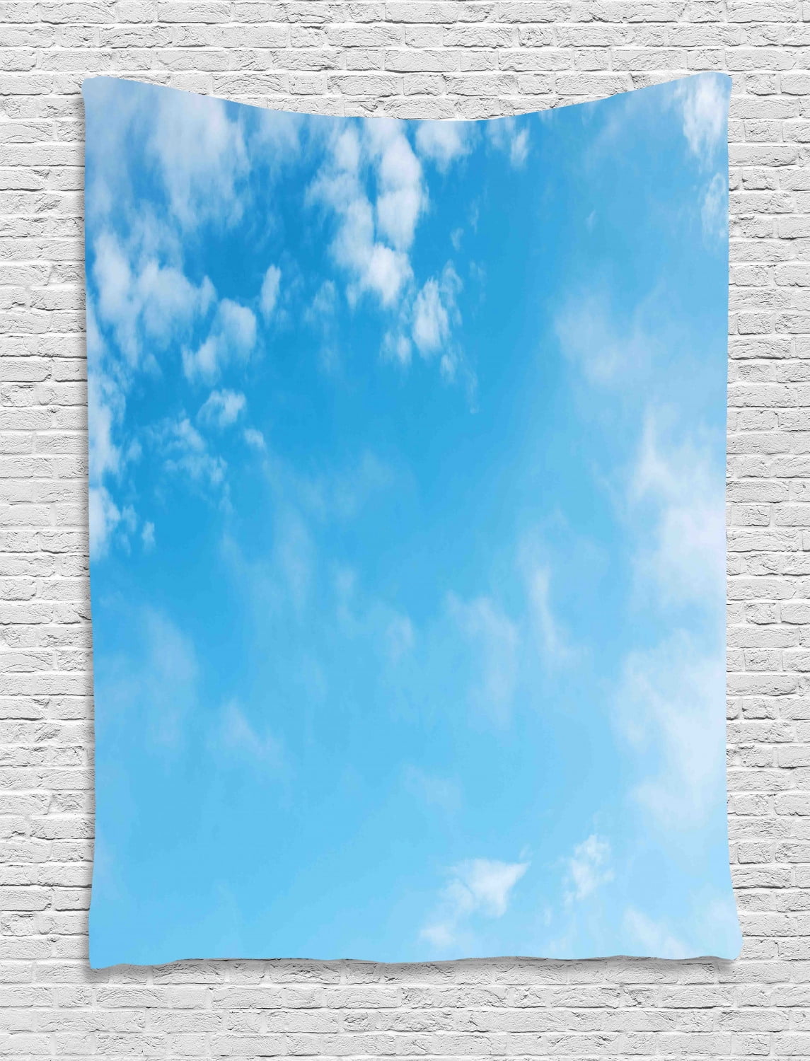 Blue Tapestry Open Summer Sky With White Clouds Freedom Feeling Heavenly High Scenic Photo Wall Hanging For Bedroom Living Room Dorm Decor Sky Blue And White By Ambesonne Walmart Com Walmart Com