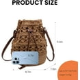 thumbnail image 6 of Straw Bucket Bag for Women, Summer Woven Beach Bag Drawstring Hobo Bucket Purses Handbag for Vacation, 6 of 6